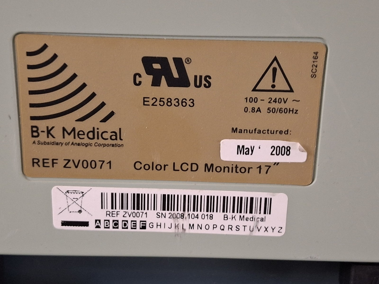 B-K Medical Falcon 2101 EXL Ultrasound Unit