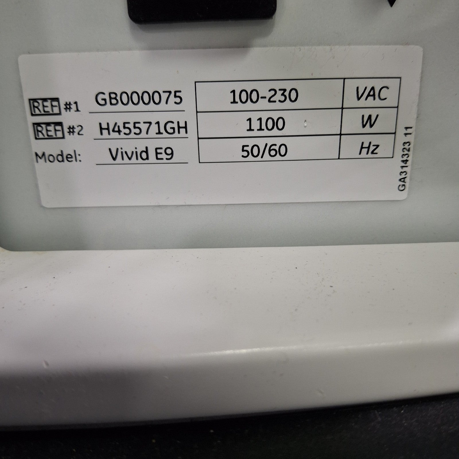 GE Healthcare Vivid E9 Ultrasound