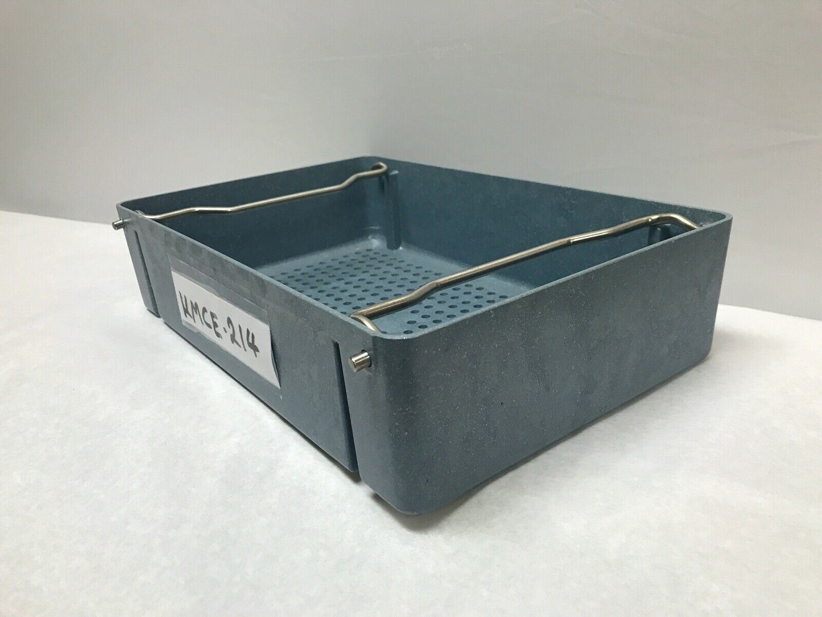 Blue SS Sterilization Tray (L:14"; H: 3.25"; W: 9.25") | KMCE-214 DIAGNOSTIC ULTRASOUND MACHINES FOR SALE