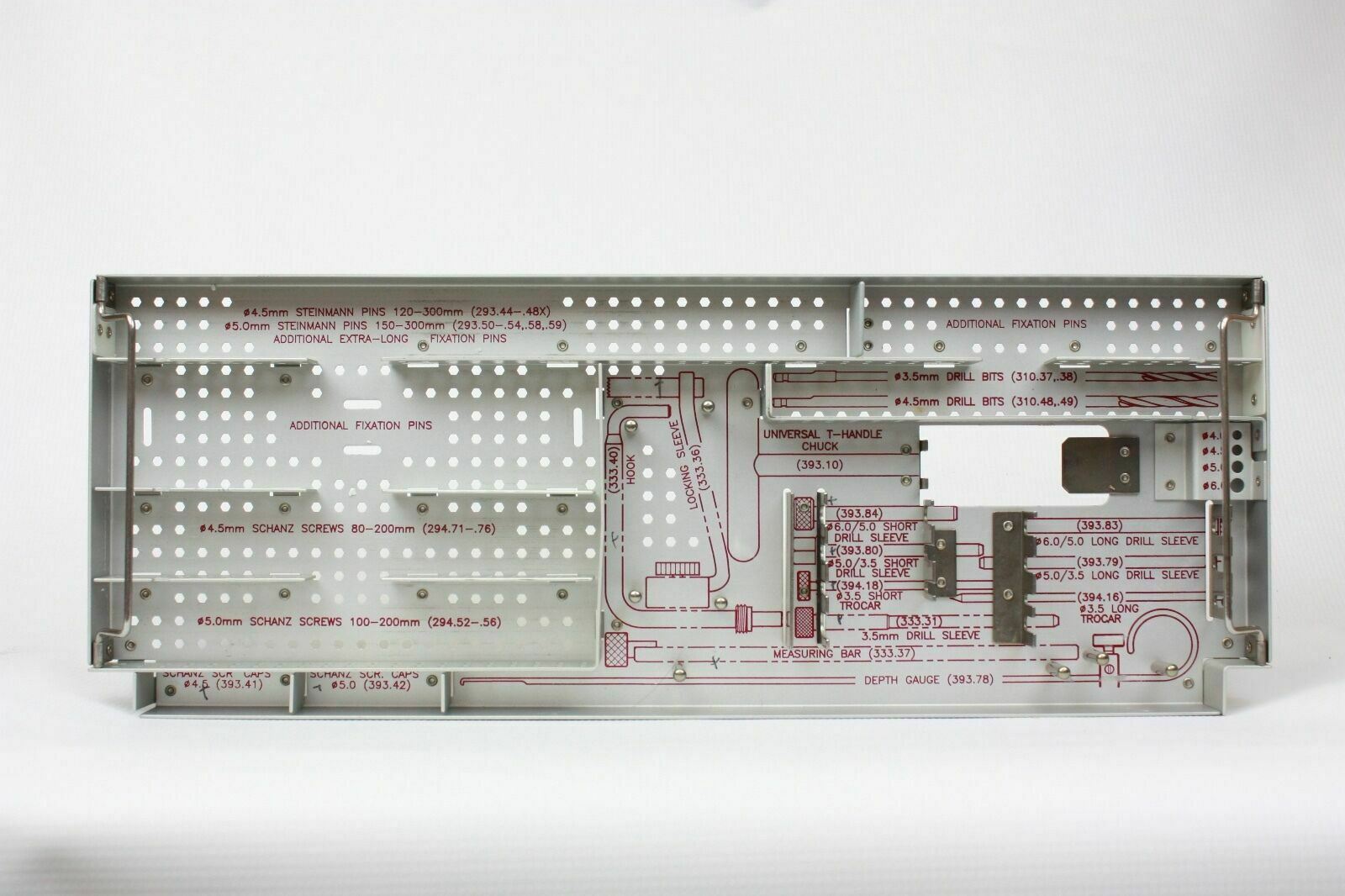 Synthes Large External Fixator Set Graphic Sterilization Case - No Instruments DIAGNOSTIC ULTRASOUND MACHINES FOR SALE