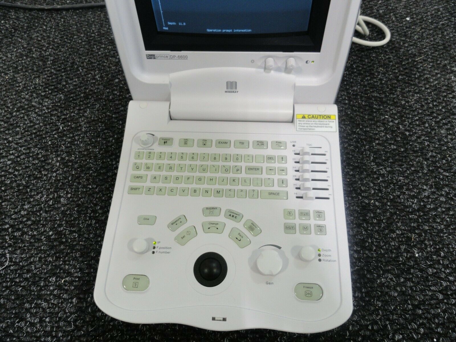 Mindray DP-6600 Digital Portable Ultrasound with Linear Probe Transducer DIAGNOSTIC ULTRASOUND MACHINES FOR SALE