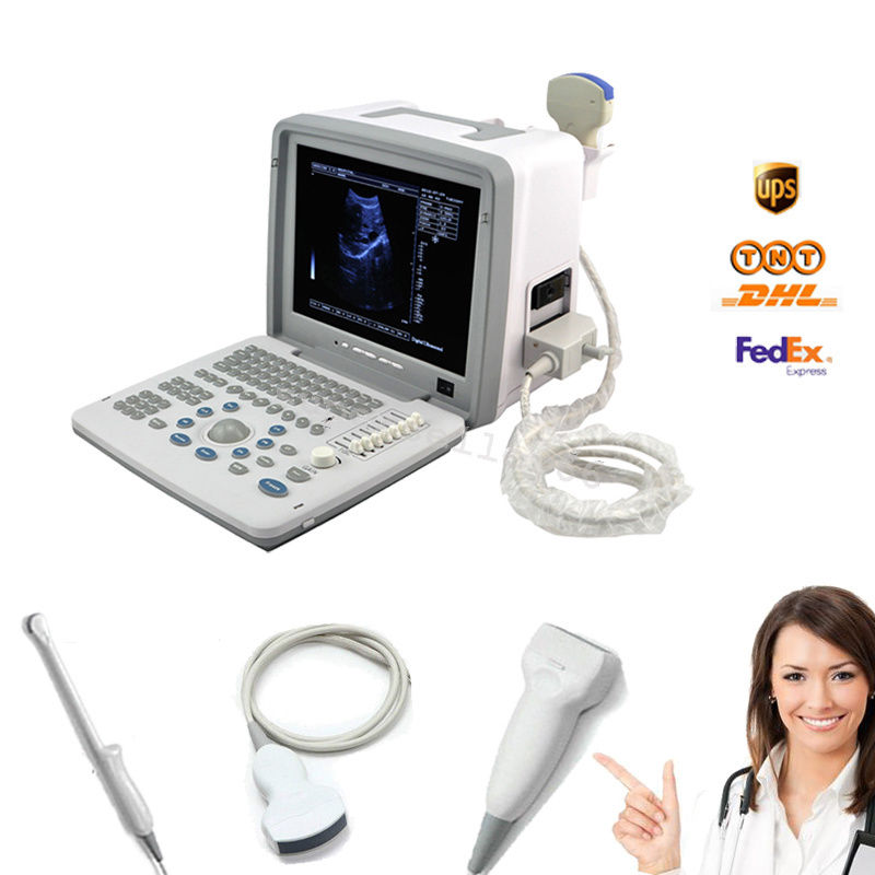 Portable Digital LCD Ultrasound Scanner with Convex Linear Transvaginal 3 Probes 190891973337 DIAGNOSTIC ULTRASOUND MACHINES FOR SALE