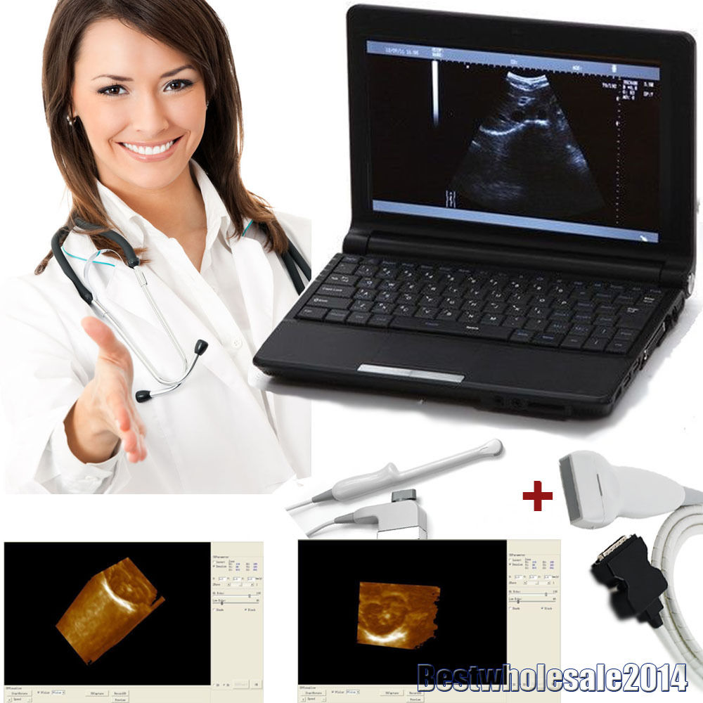 FULL Digital Laptop Ultrasound Scanner+Linear & Transvaginal 2 probe 3D Sale CE DIAGNOSTIC ULTRASOUND MACHINES FOR SALE