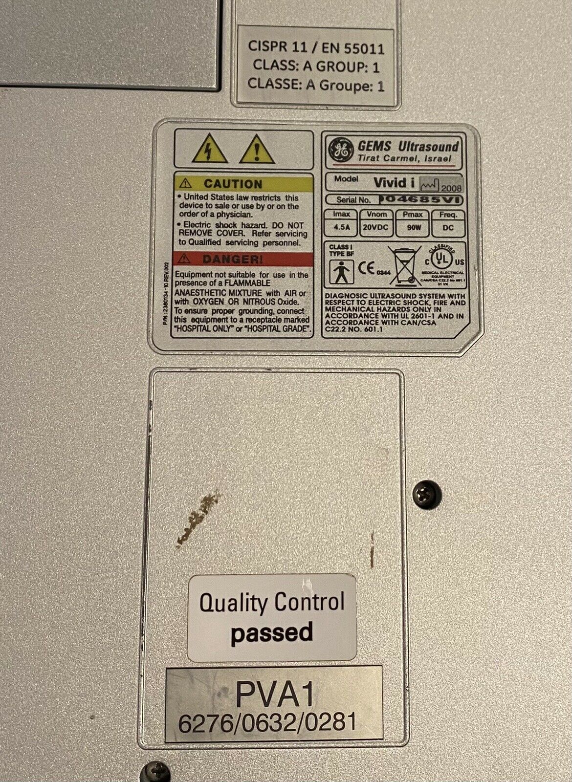 GE Vivid-i Ultrasound Machine (including carrying cases and two probes) DIAGNOSTIC ULTRASOUND MACHINES FOR SALE