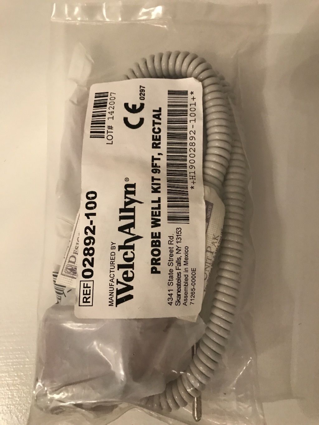 WELCH ALLYN 02892-100 RECTAL WELL KIT & 9' RECTAL PROBE NEW 3 Month Warranty DIAGNOSTIC ULTRASOUND MACHINES FOR SALE