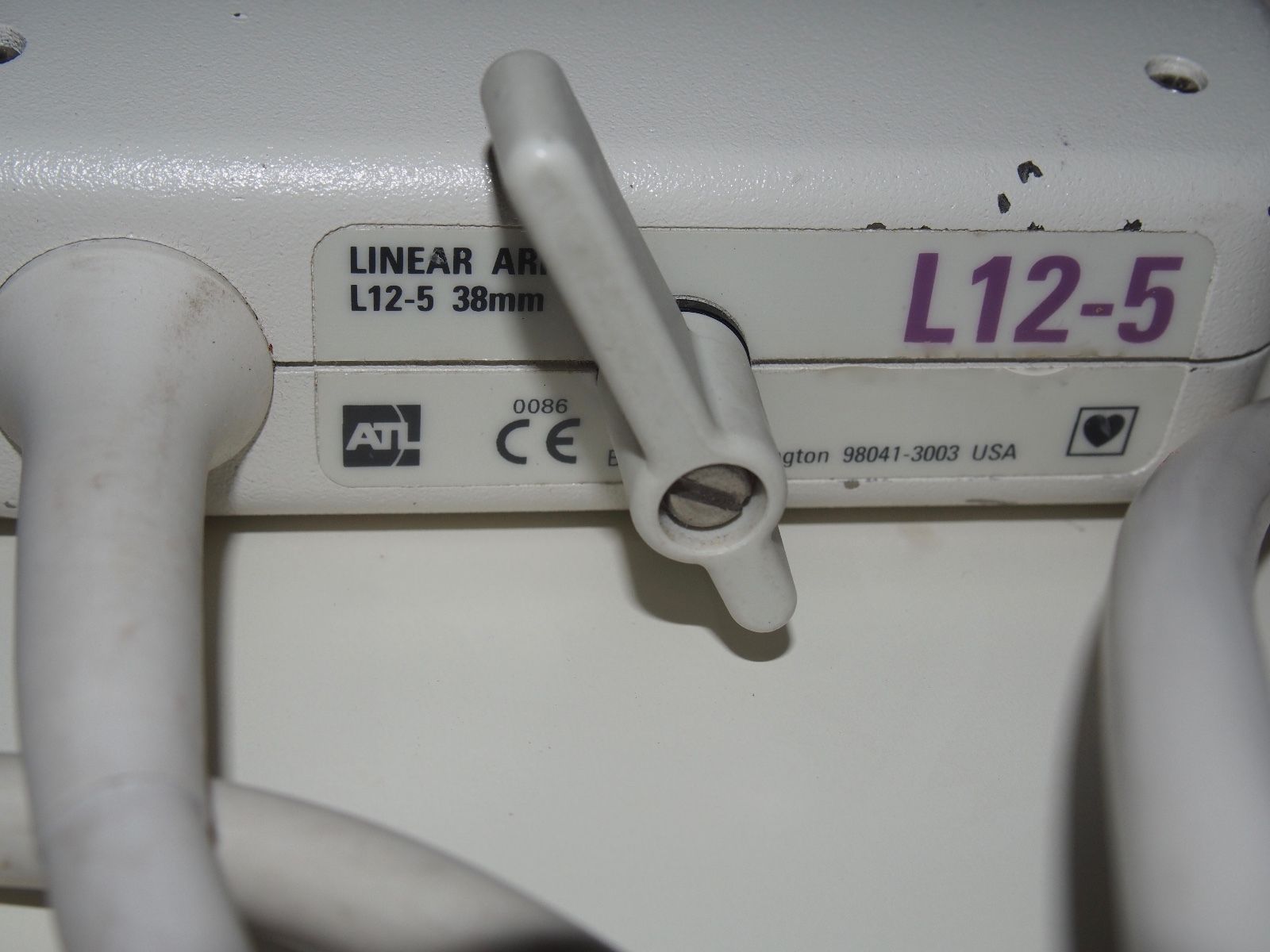 closeup of white image probe