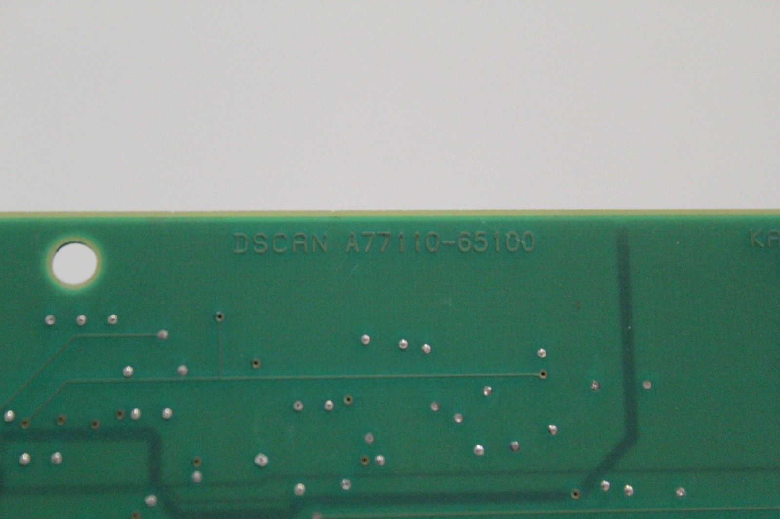 a close up of a green circuit board