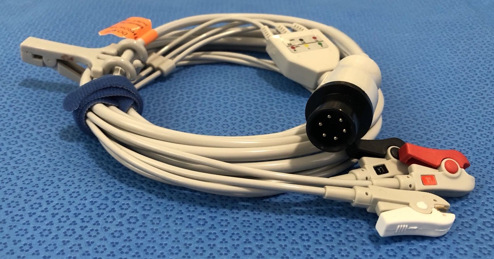 ECG EKG Cable AAMI 6 Pin 3 Leads Grabber AHA - Same Day Shipping - US Located DIAGNOSTIC ULTRASOUND MACHINES FOR SALE