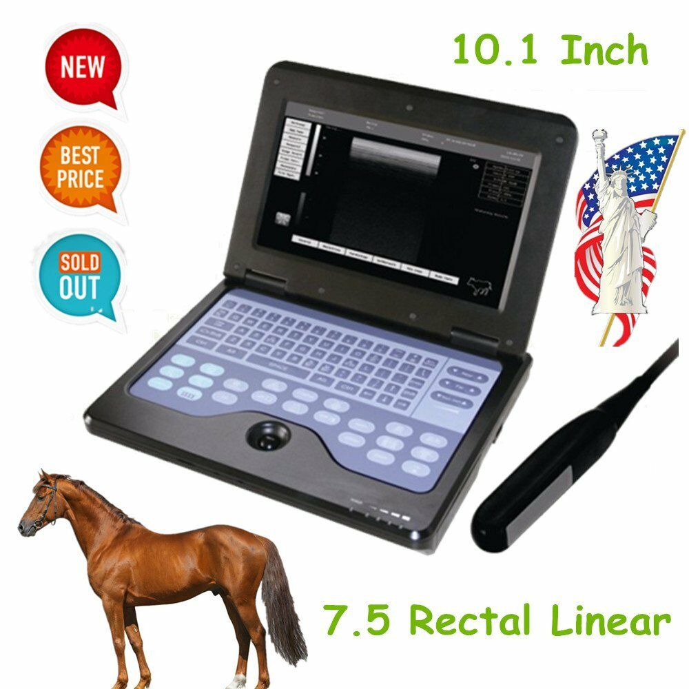 Laptop Animal Ultrasound Machine Veterinary Ultrasound Scanner,+7.5 Rectal probe 670924011996 DIAGNOSTIC ULTRASOUND MACHINES FOR SALE