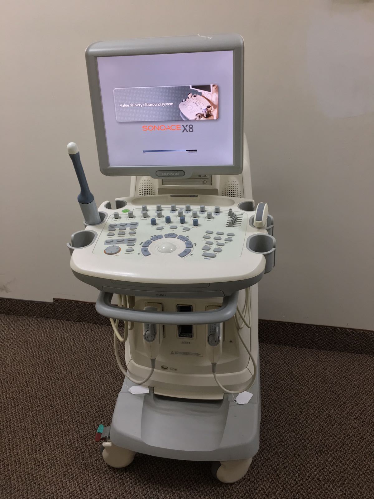 Medison SonoAce X8 OB/Gyn Ultrasound System w/ 3D5-9EK, 3D/4D, C2-8