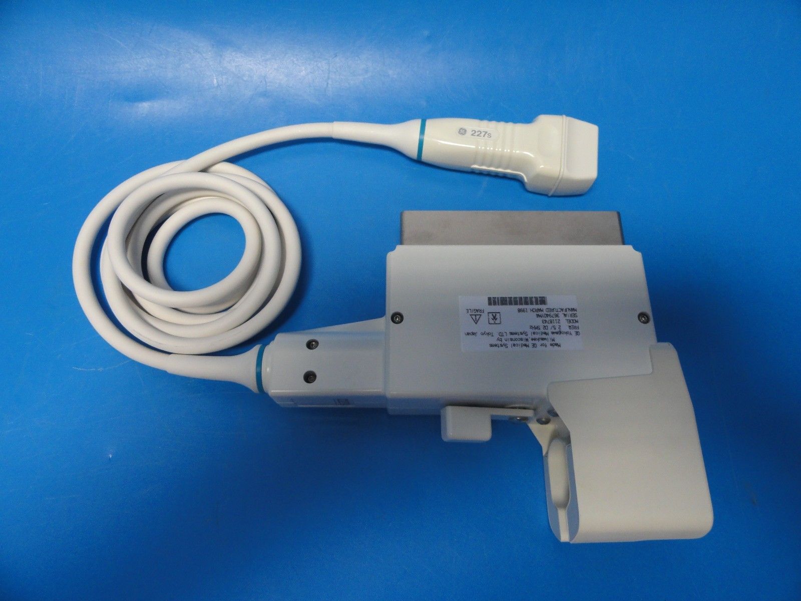 GE 227s P/N 2118743 Phased Array Sector Probe W/ Hook for GE Logiq 700 (8542) DIAGNOSTIC ULTRASOUND MACHINES FOR SALE