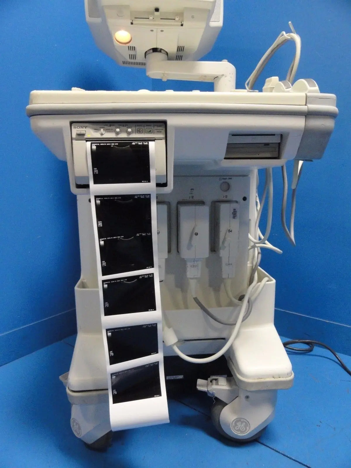 GE Logiq 400 MD Soft Pack Ultrasound W/ C364, C551, 739L Probes & Printer~12413 DIAGNOSTIC ULTRASOUND MACHINES FOR SALE