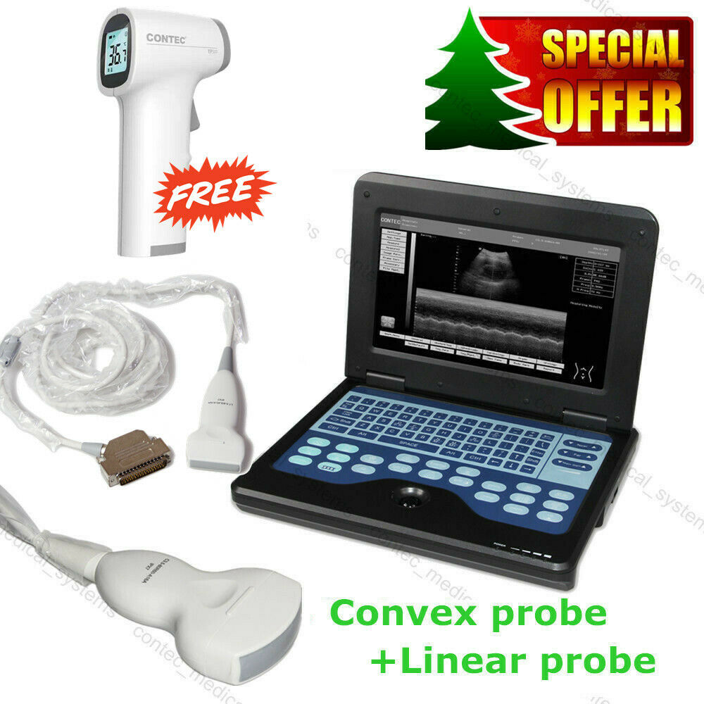 Digital Portable Ultrasound Scanner Diagnostic Machine 2 Probes Convex/Linear US DIAGNOSTIC ULTRASOUND MACHINES FOR SALE