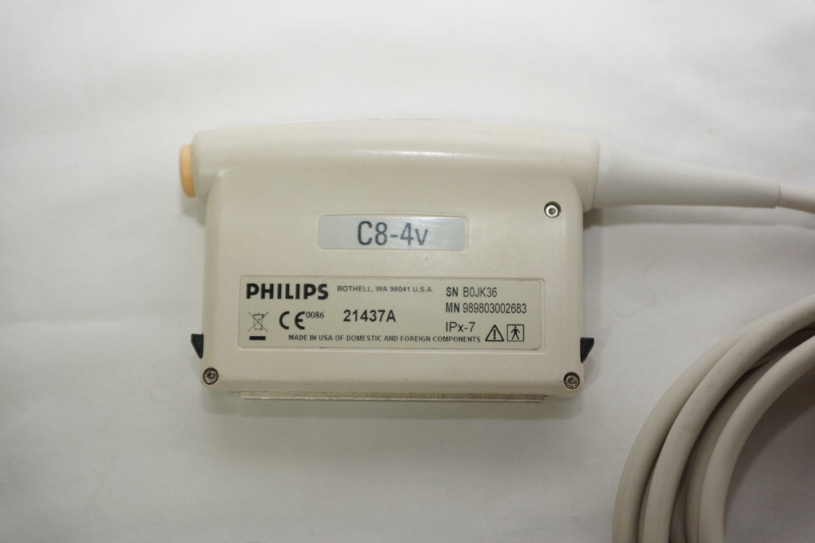Philips C8-4v Ultrasound Transducer Probe Transvaginal DIAGNOSTIC ULTRASOUND MACHINES FOR SALE