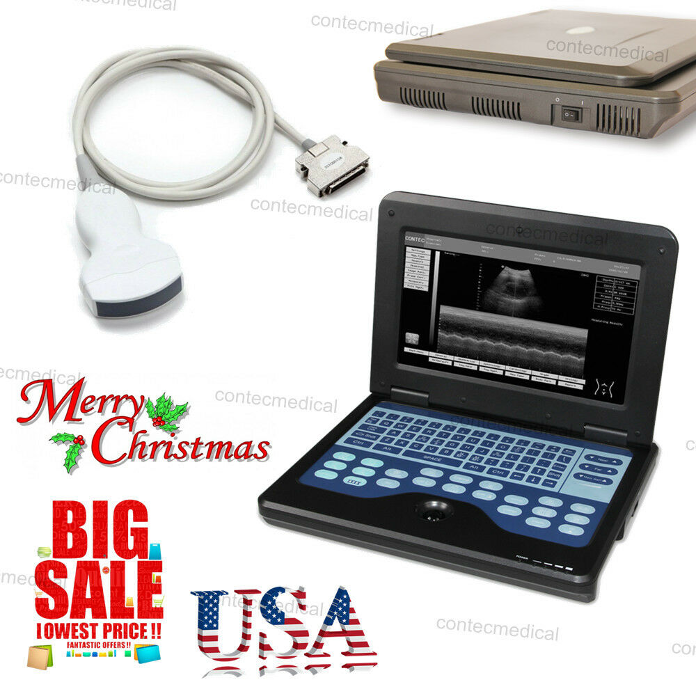Portable Ultrasound Scanner Machine Hospital/ Clinic, 3.5MHz Convex probe, FedEx 6945040100362 DIAGNOSTIC ULTRASOUND MACHINES FOR SALE