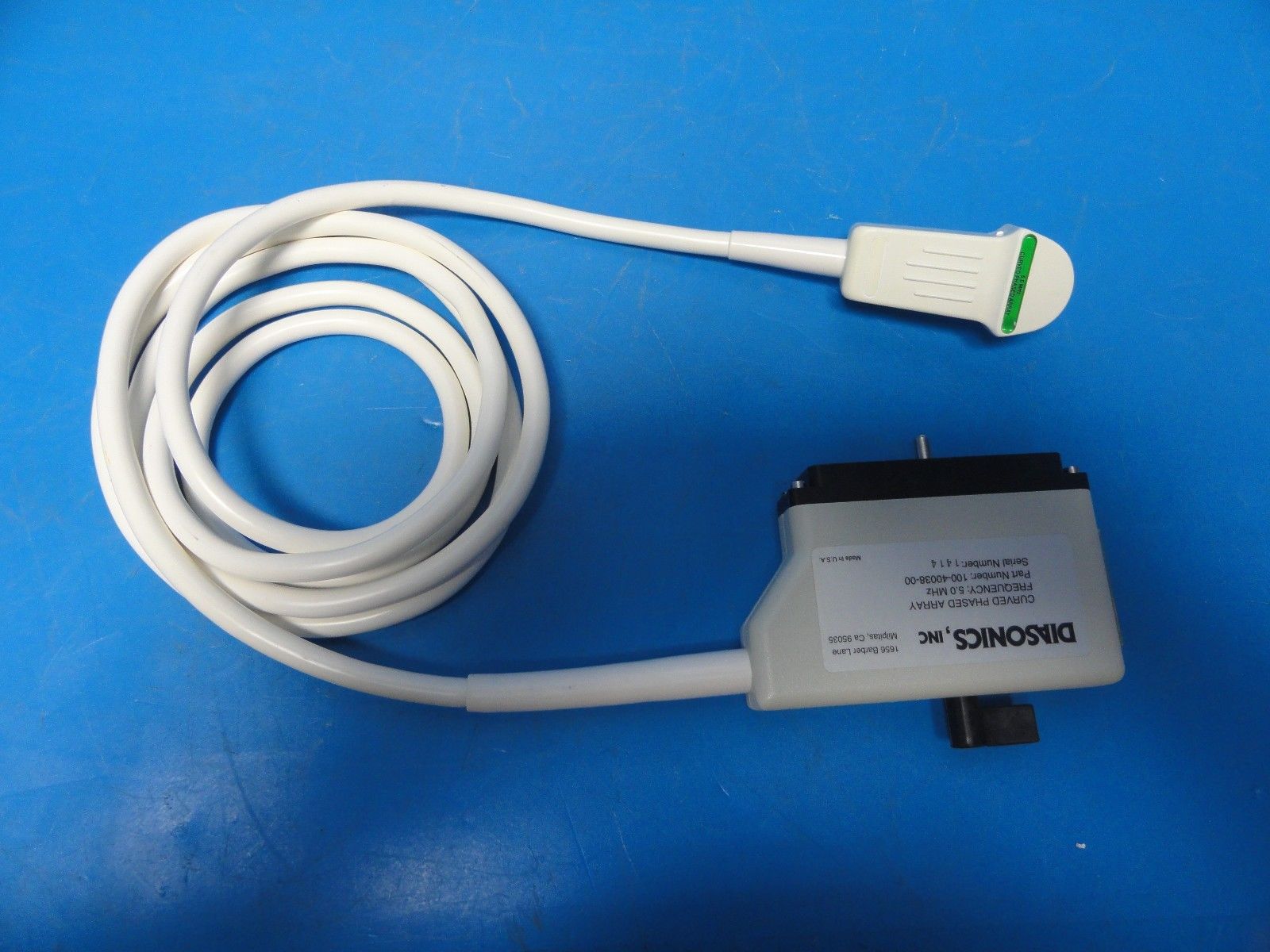 2005 Diasonics 5.0 CPACurved Phased Array Probe for Gateway (8816) DIAGNOSTIC ULTRASOUND MACHINES FOR SALE