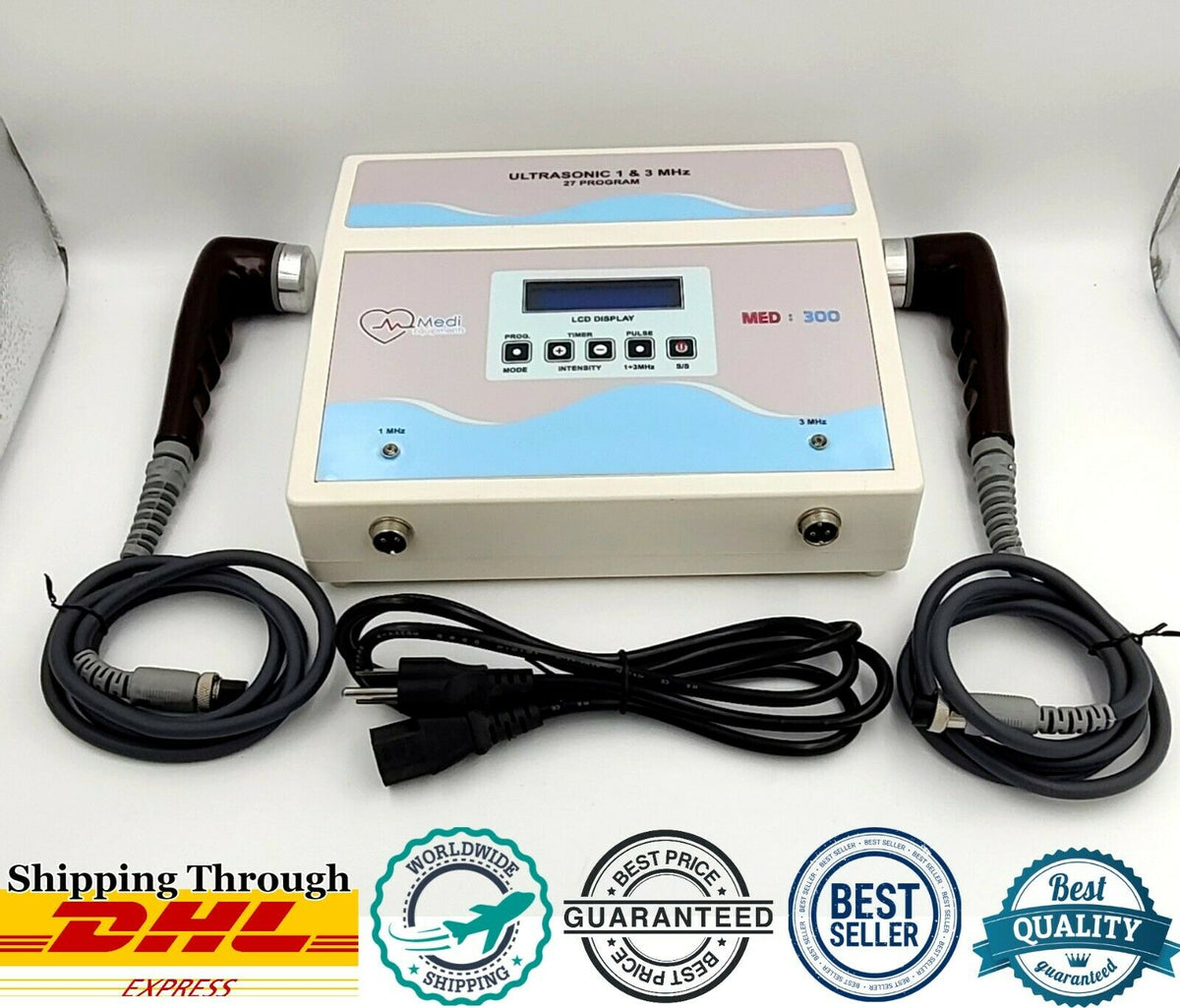 Original 1&3 MHz Ultrasound Therapy Unit for Pain Relief & Massage etc.