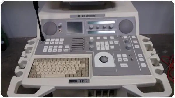 GE Vingmed System Five Cardiac Ultrasound With Probe MPTE 8 MHz 10A& KN100002; DIAGNOSTIC ULTRASOUND MACHINES FOR SALE