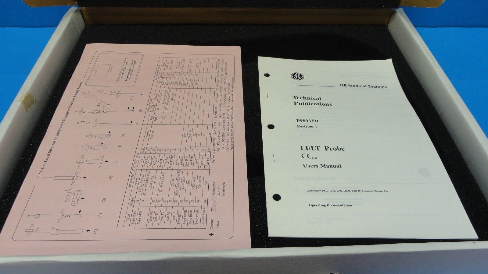 2002 GE LT Linear Array 7.5 MHz Intraoperative / Vascular Probe P9601JB (7137) DIAGNOSTIC ULTRASOUND MACHINES FOR SALE