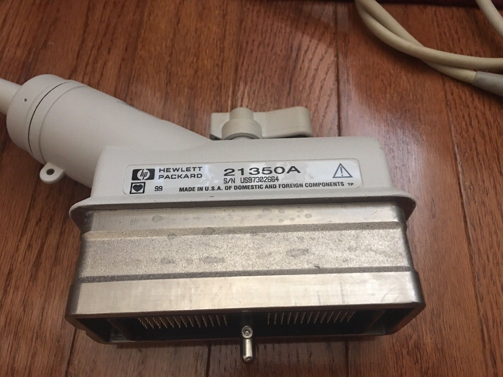 closeup of probe connector