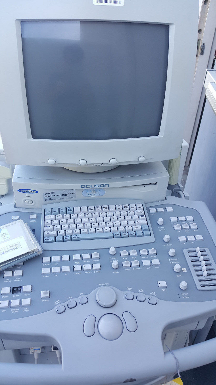 Siemens Acuson Aspen Ultrasound With C3 & EVC8 Transducer Model ASP DIAGNOSTIC ULTRASOUND MACHINES FOR SALE