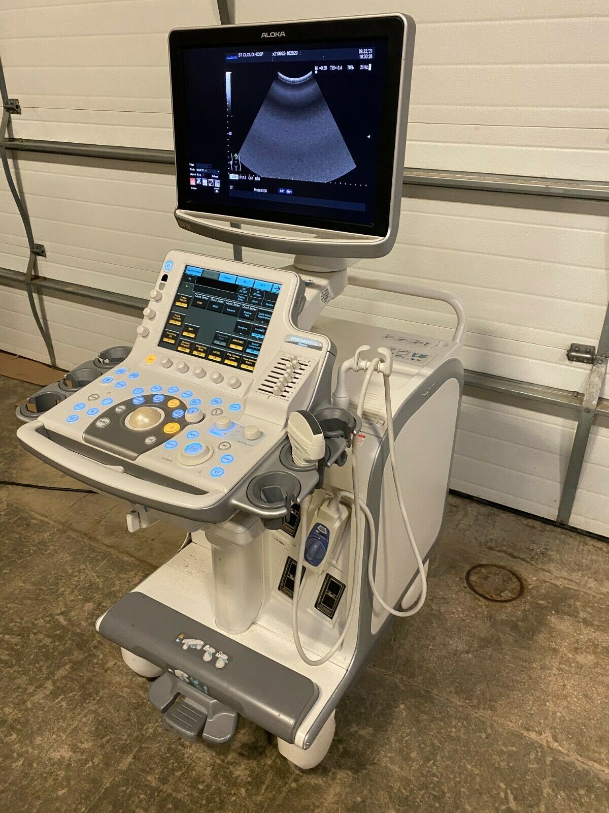 ALOKA Hitachi Prosound F75 Ultrasound UST-9130 Probe "Year 2014 BIOMED TESTED" DIAGNOSTIC ULTRASOUND MACHINES FOR SALE