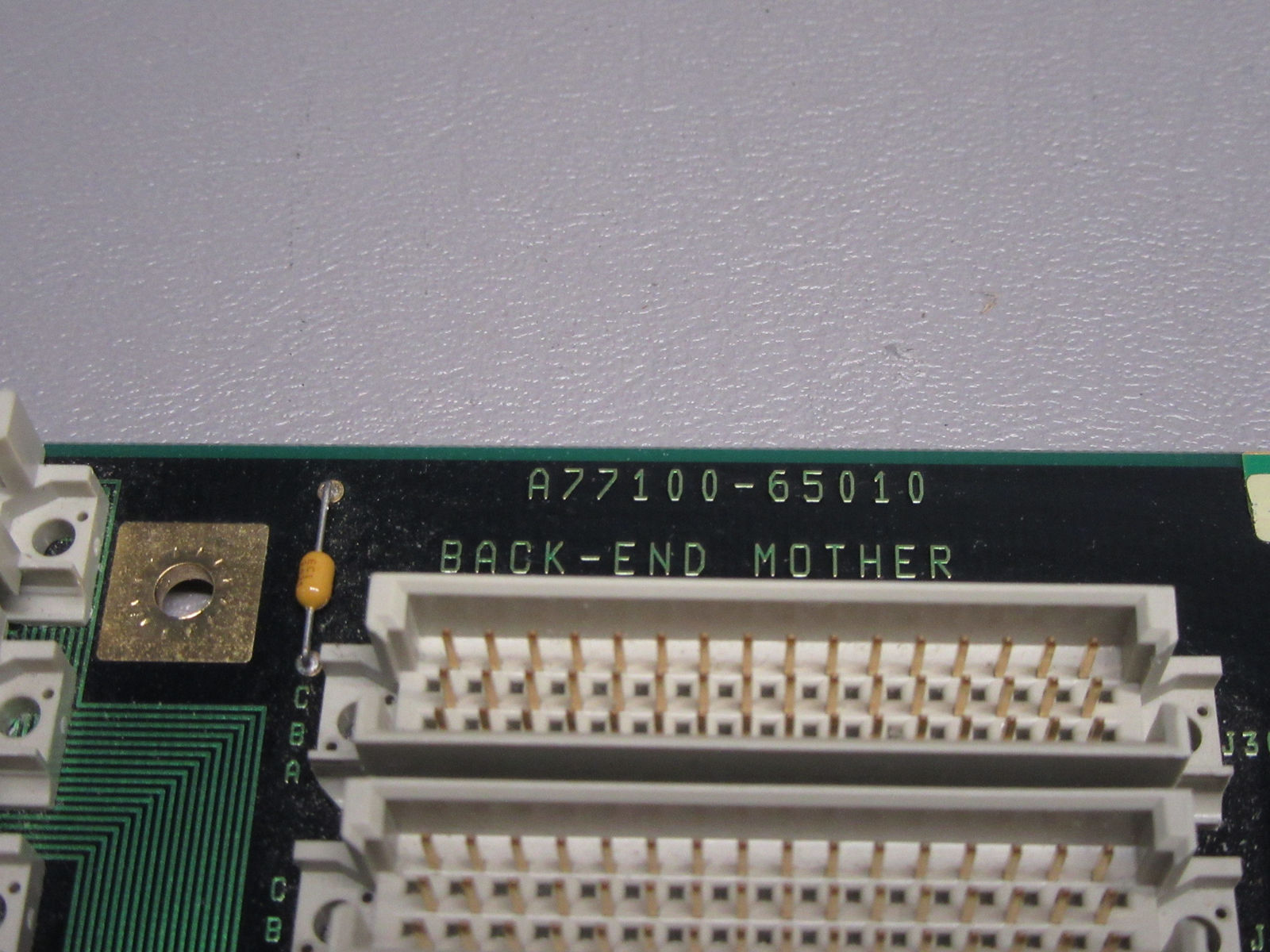 a close up of the back end of a motherboard