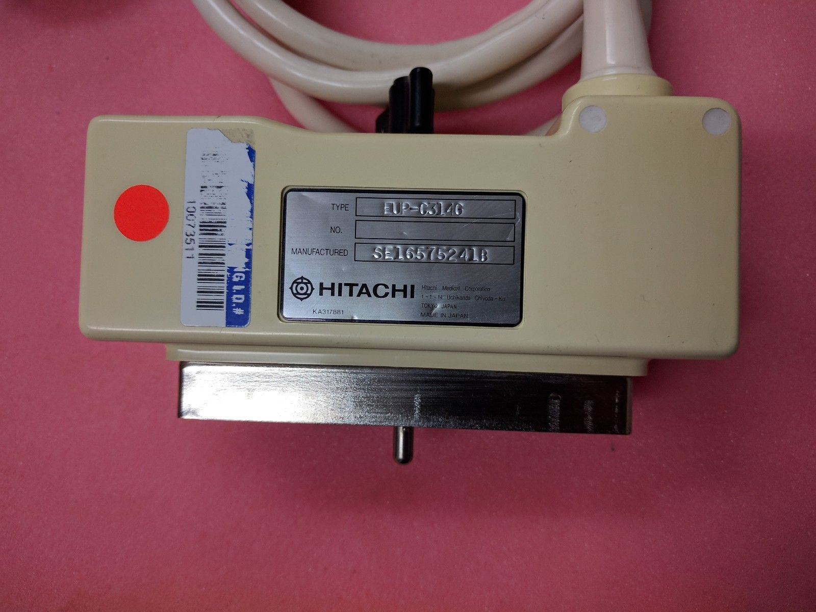 Hitachi EUP-C314G Convex Ultrasound Transducer Probe 3.5 MHz DIAGNOSTIC ULTRASOUND MACHINES FOR SALE