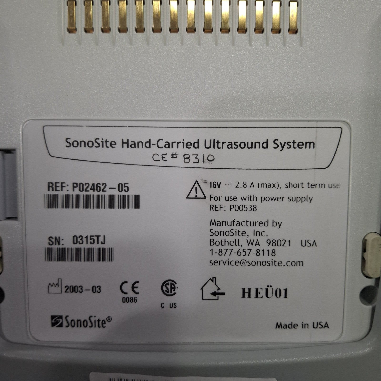 Sonosite 180 Plus Portable Ultrasound
