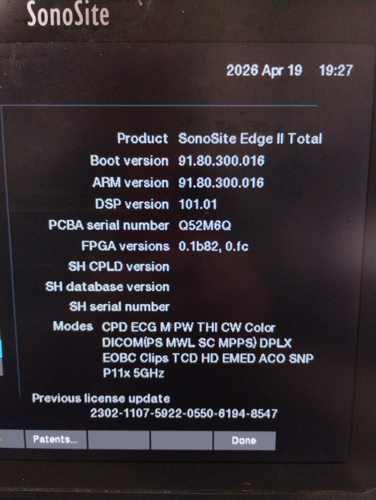 Fujifilm P20680-17 Sonosite Edge II Ultrasound
