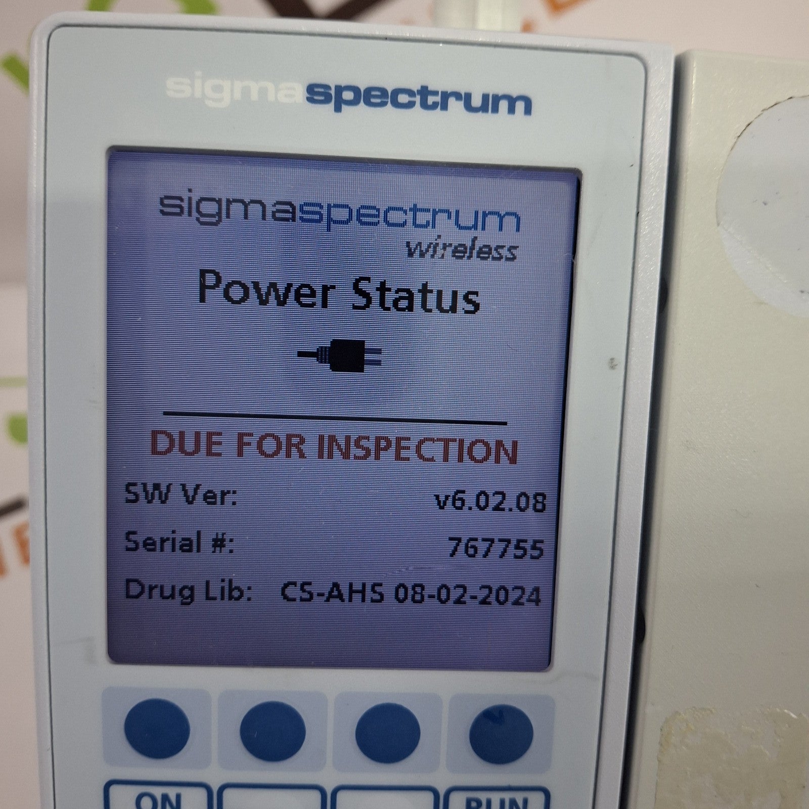 Baxter Sigma Spectrum 6.02.08 with B/G Battery Infusion Pump