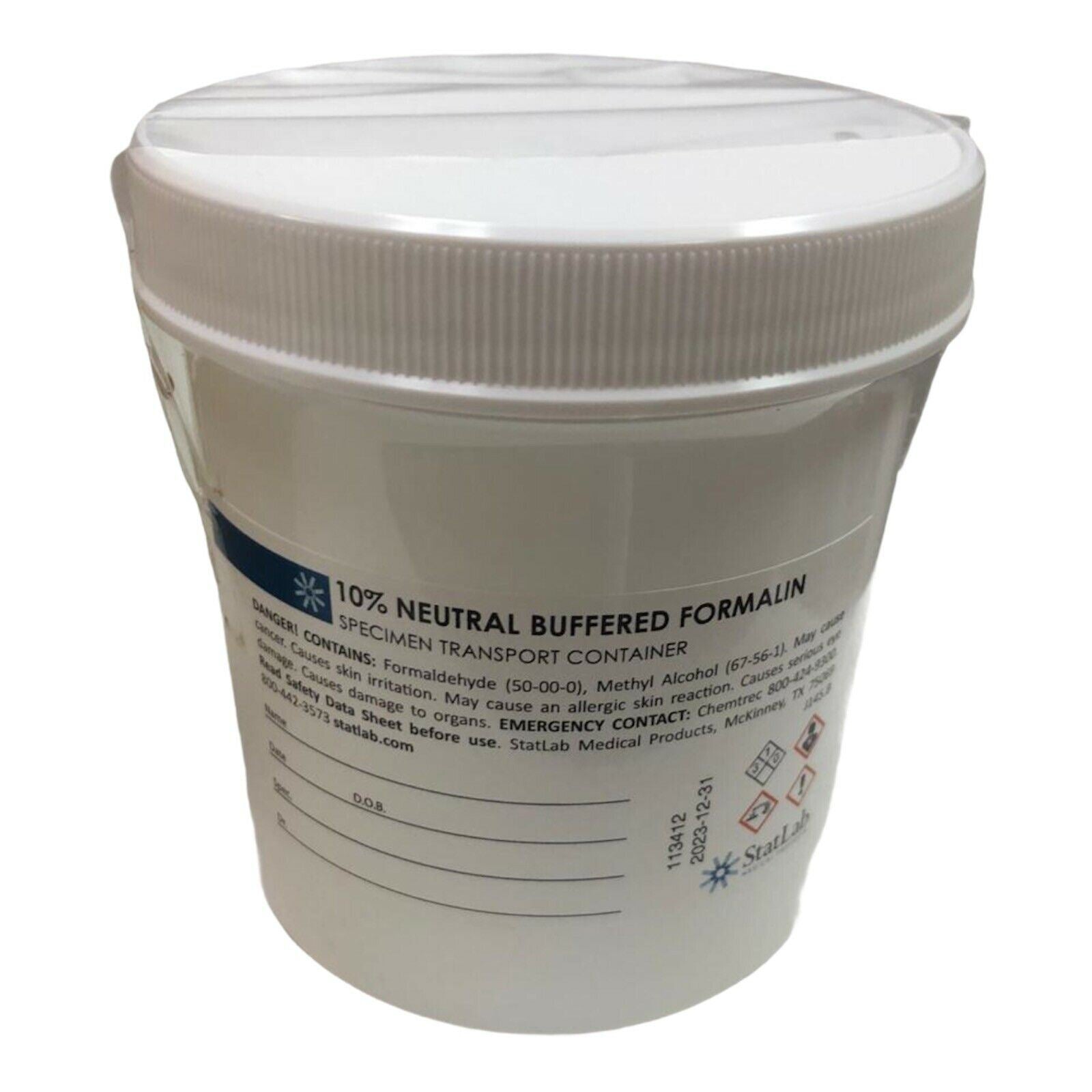 12 - 10% Neutral Buffered Formalin 500ml Specimen Transport Container | CEM-44 DIAGNOSTIC ULTRASOUND MACHINES FOR SALE