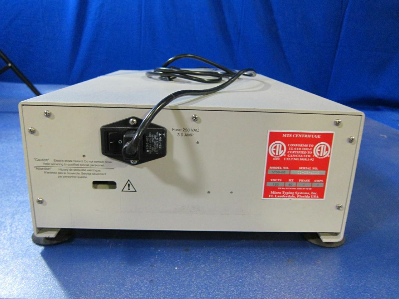 Ortho Clinical Diagnostics MTS 5150-60 Centrifuge DIAGNOSTIC ULTRASOUND MACHINES FOR SALE