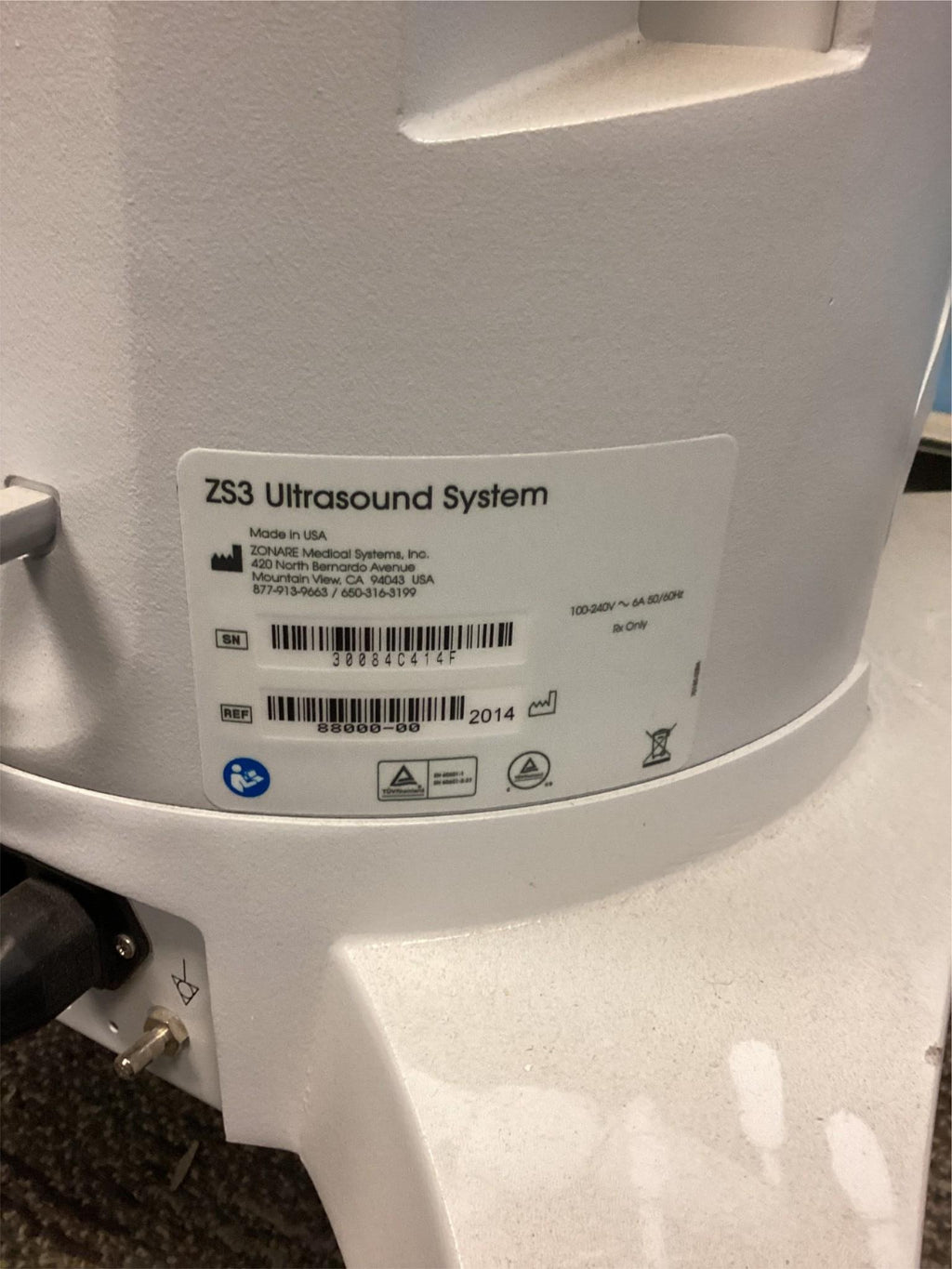 Mindray Zonare ZS3 Diagnostic Ultrasound System 2014 DIAGNOSTIC