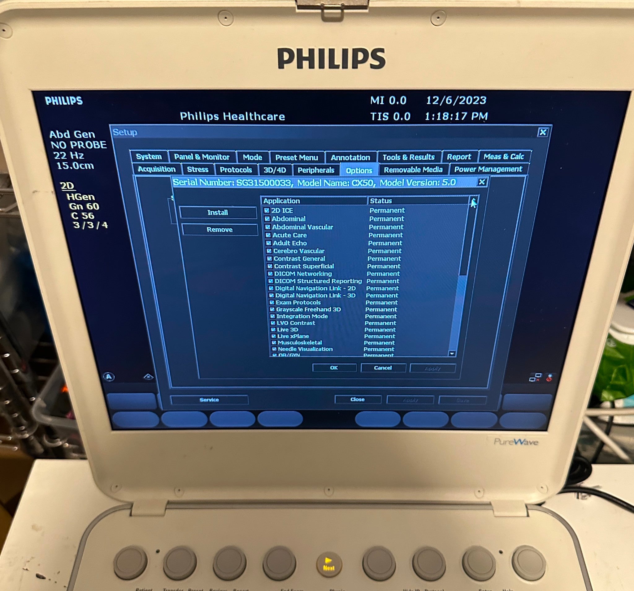 Philips CX50 2015 Portable Ultrasound Scanner Machine-Rev 5.0.0 All Options Open DIAGNOSTIC ULTRASOUND MACHINES FOR SALE