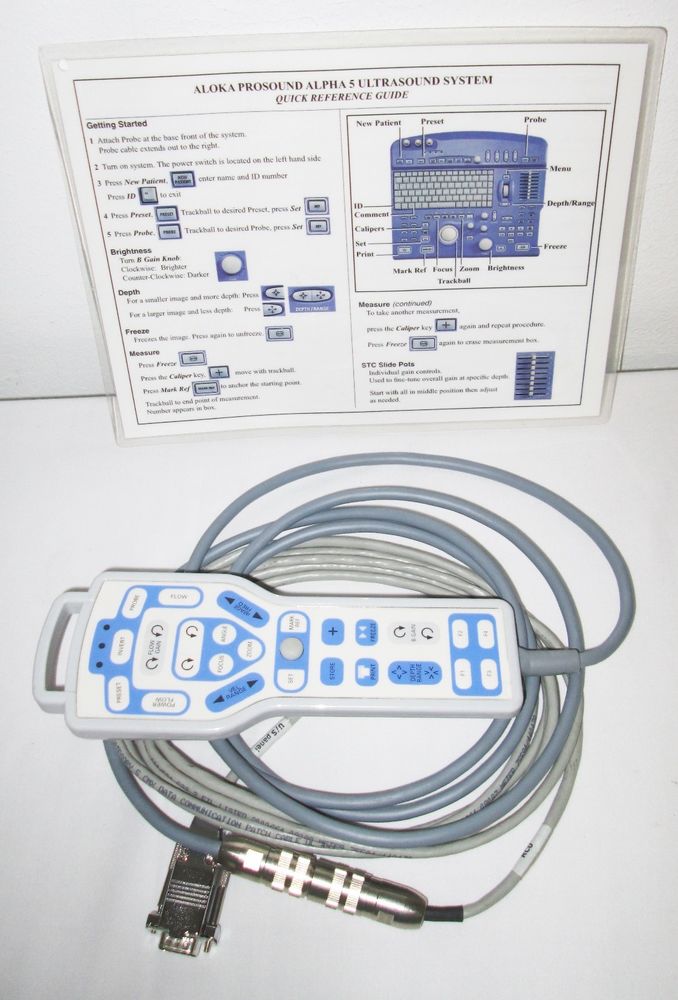 Aloka Biomedicom Remote Control Unit For Ultrasound + Alpha 5 Reference Guide DIAGNOSTIC ULTRASOUND MACHINES FOR SALE