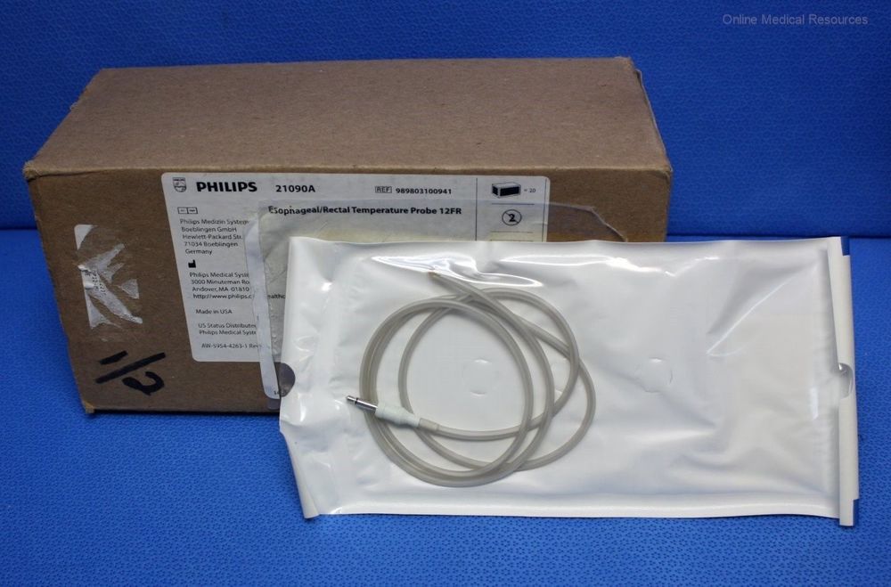 AW41 Philips Esophageal Rectal Temperature Probe 12FR 400 SERIES 21090A EXP 2018 DIAGNOSTIC ULTRASOUND MACHINES FOR SALE