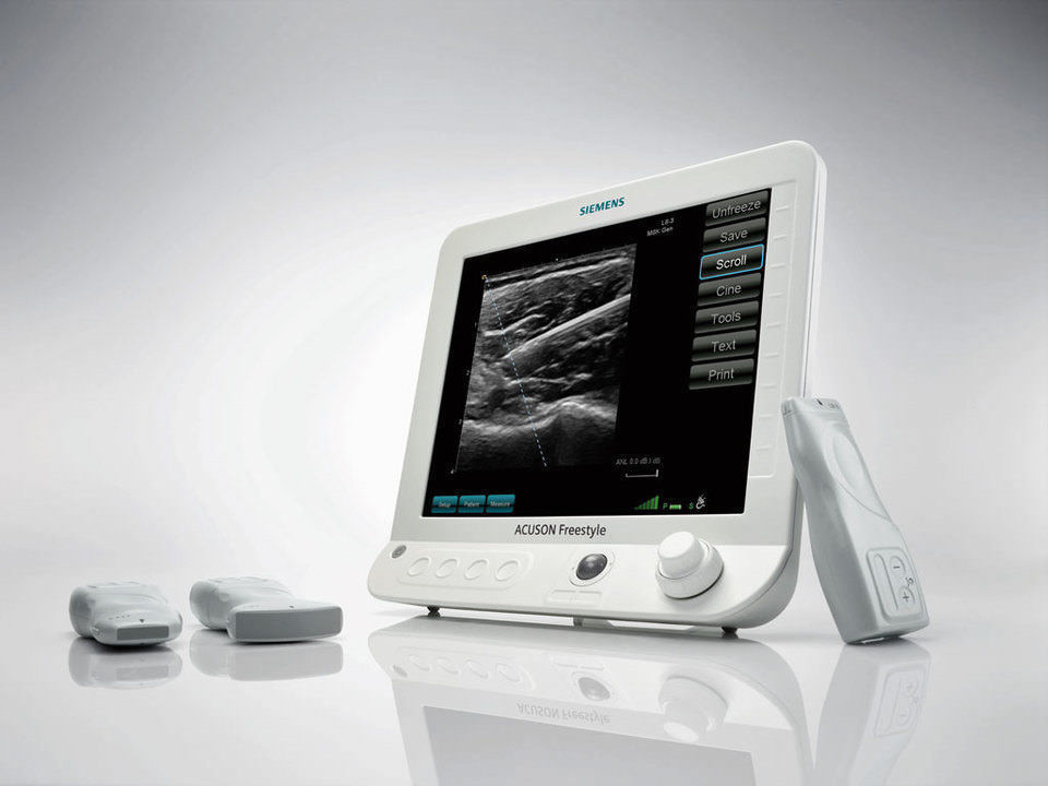 ACUSON FREESTYLE + WIRELESS ULTRASOUND + 2-PROBES+KEYBOARD+CART. WORKS