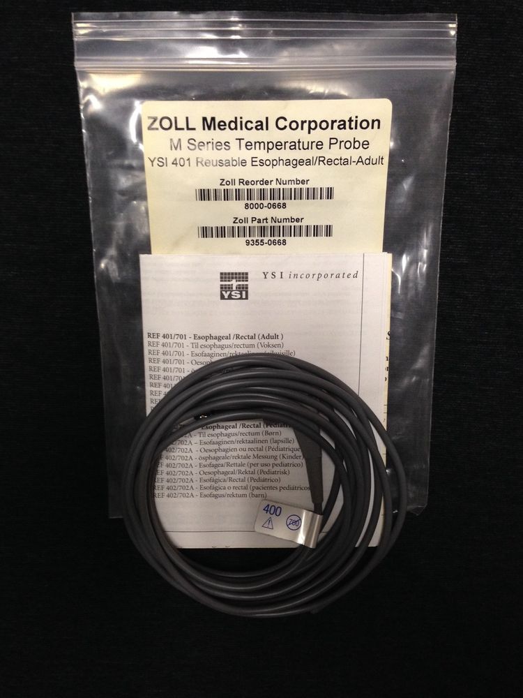YSI Reusable Adult Esophageal/Rectal Temperature Probe For ZOLL M CCT & X Series DIAGNOSTIC ULTRASOUND MACHINES FOR SALE