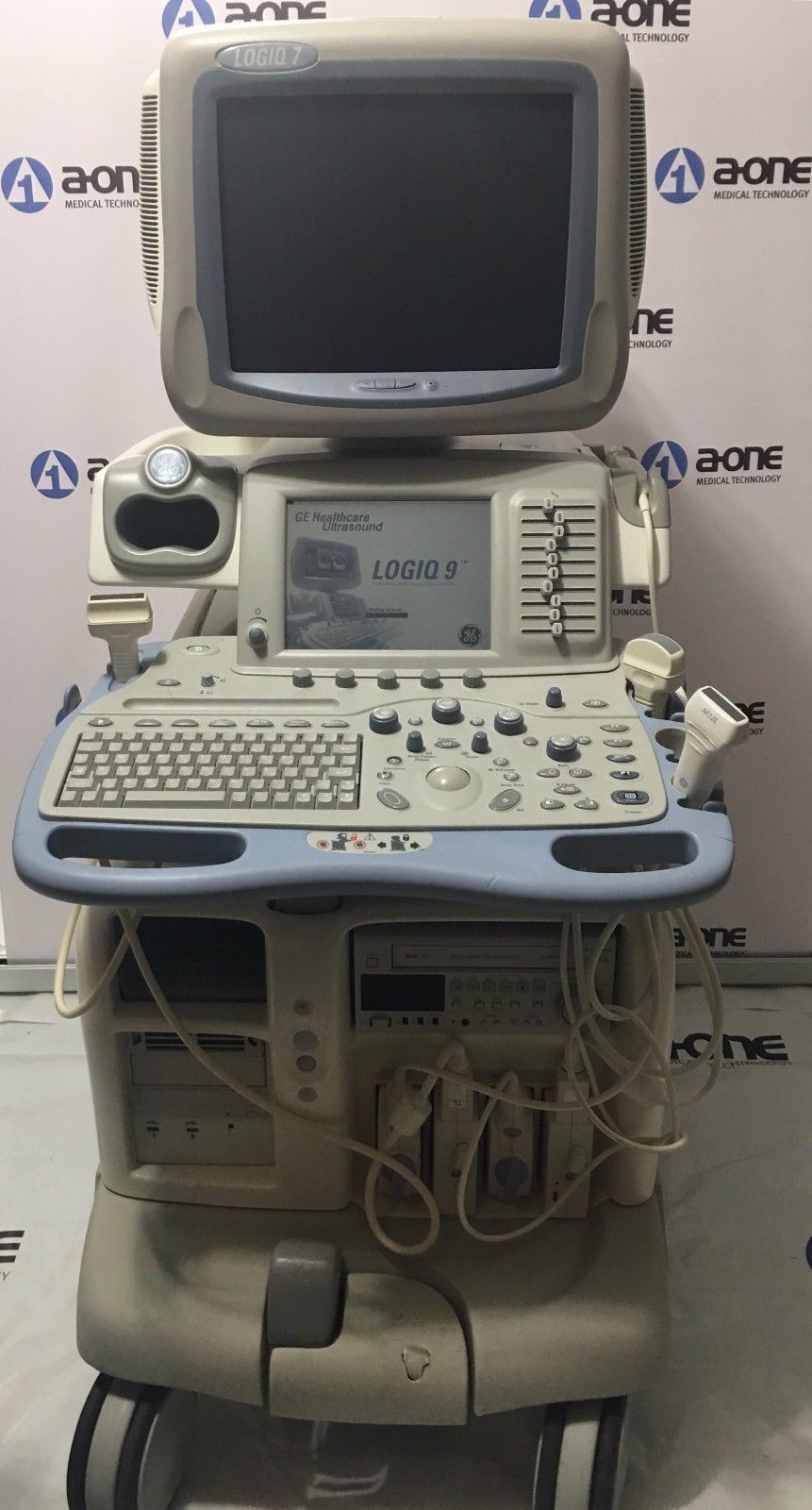 GE Logiq 9 Ultrasound System with 3.5C, E8C, 7L, 10L, and M12L  Transducers DIAGNOSTIC ULTRASOUND MACHINES FOR SALE