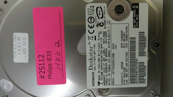 HARD DRIVE (HDD2) P/N 453561329481 for PHILIPS iE33 ULTRASOUND SYSTEM