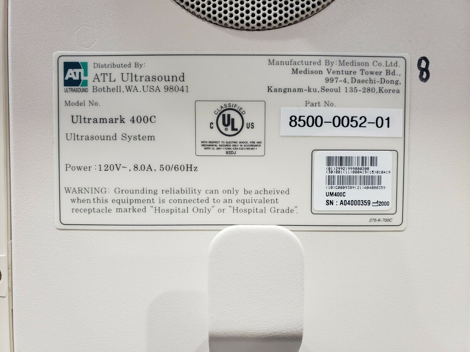 * ATL Ultramark 400C Ultrasound Machine w/ Accessories DIAGNOSTIC ULTRASOUND MACHINES FOR SALE