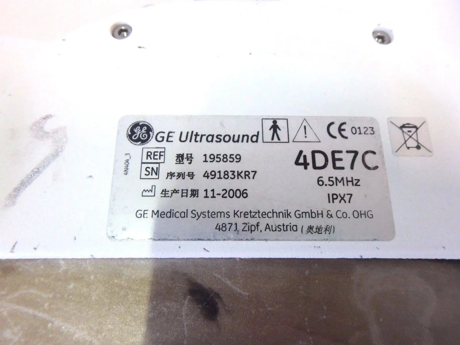 GE 4DE7C Endovaginal Ultrasound Transducer Probe 3D/4D DIAGNOSTIC ULTRASOUND MACHINES FOR SALE