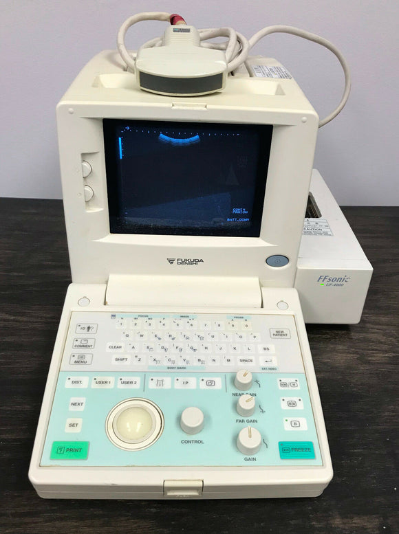 Fukuda Denshi UF-4000 FFSONIC Portable Ultrasound w/ FUT-C111A Transducer Probe