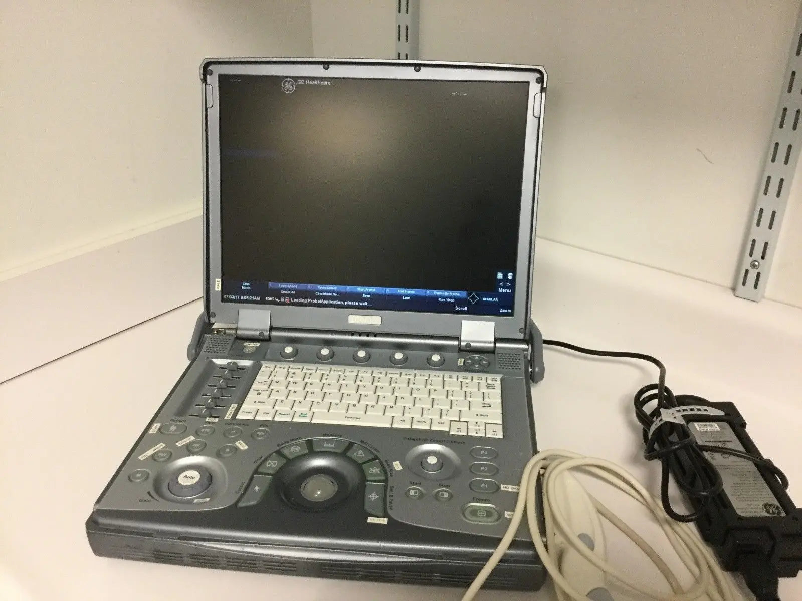 GE Logiq E with 3S-RS Ultrasound Probe/Printer/External Multi DVD Rewritter