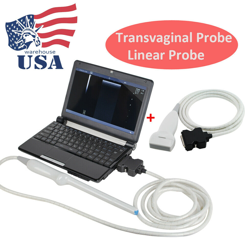 10" Portable Laptop Ultrasound Scanner Machine System Linear Transvaginal Probe DIAGNOSTIC ULTRASOUND MACHINES FOR SALE