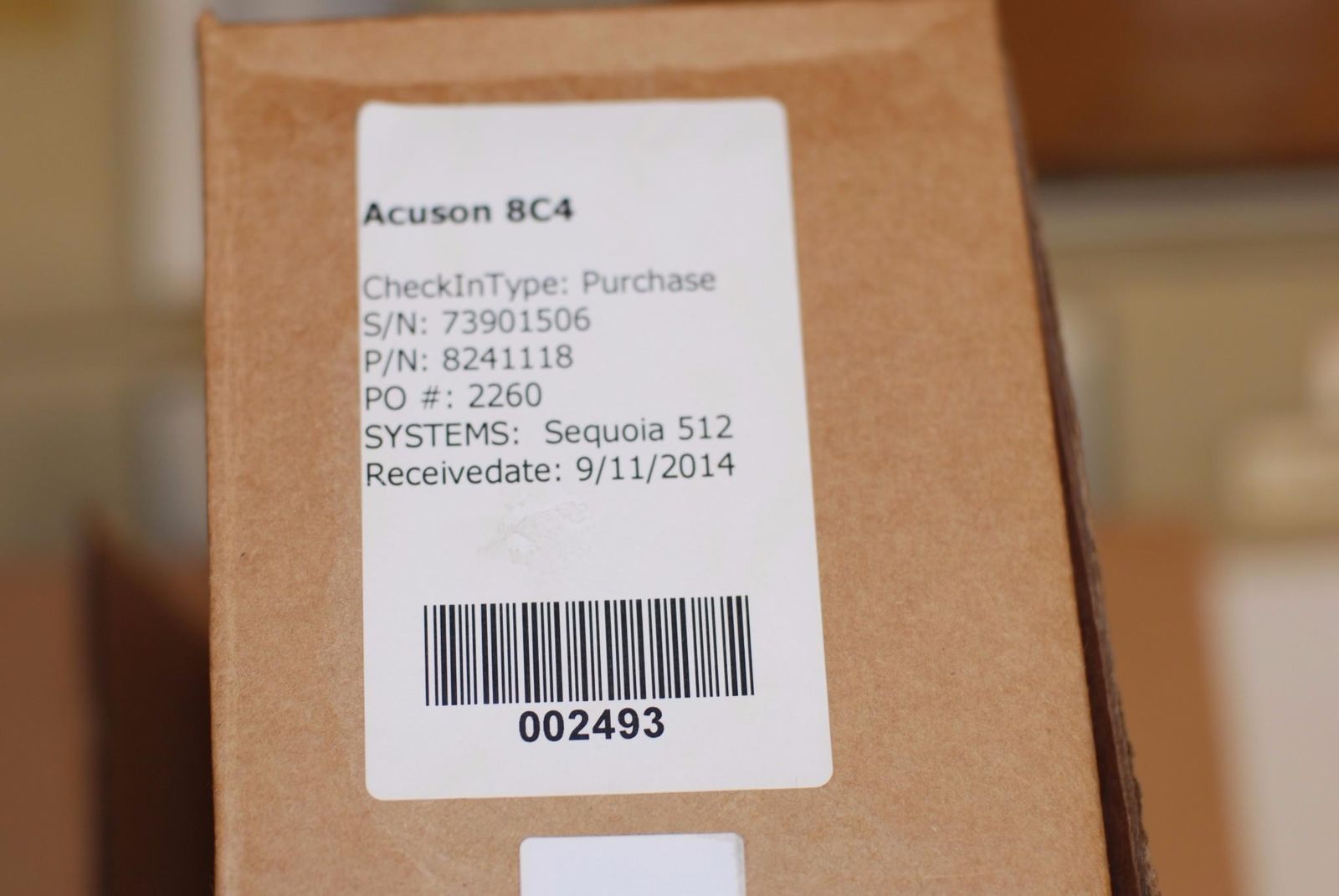 Acuson #8C4 P/N: 8241118 Ultrasound Probe for Sequoia 512 Unit DIAGNOSTIC ULTRASOUND MACHINES FOR SALE