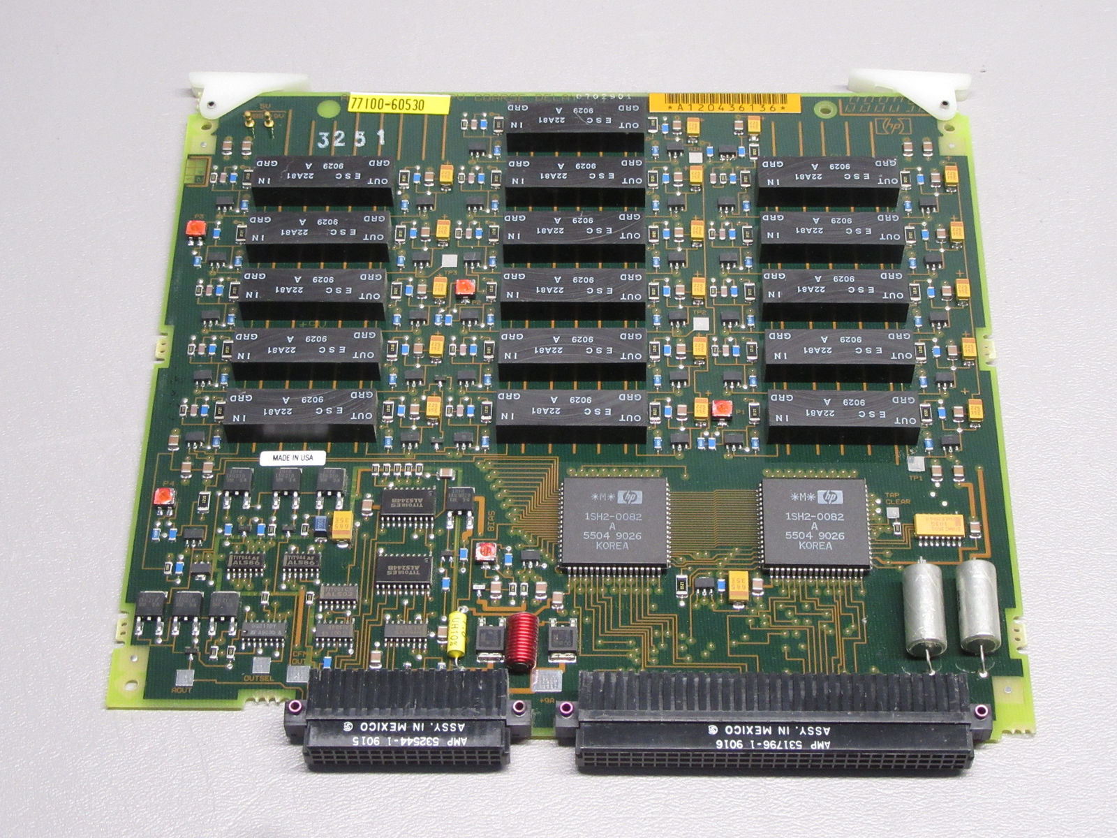 a close up of a motherboard with multiple cpus