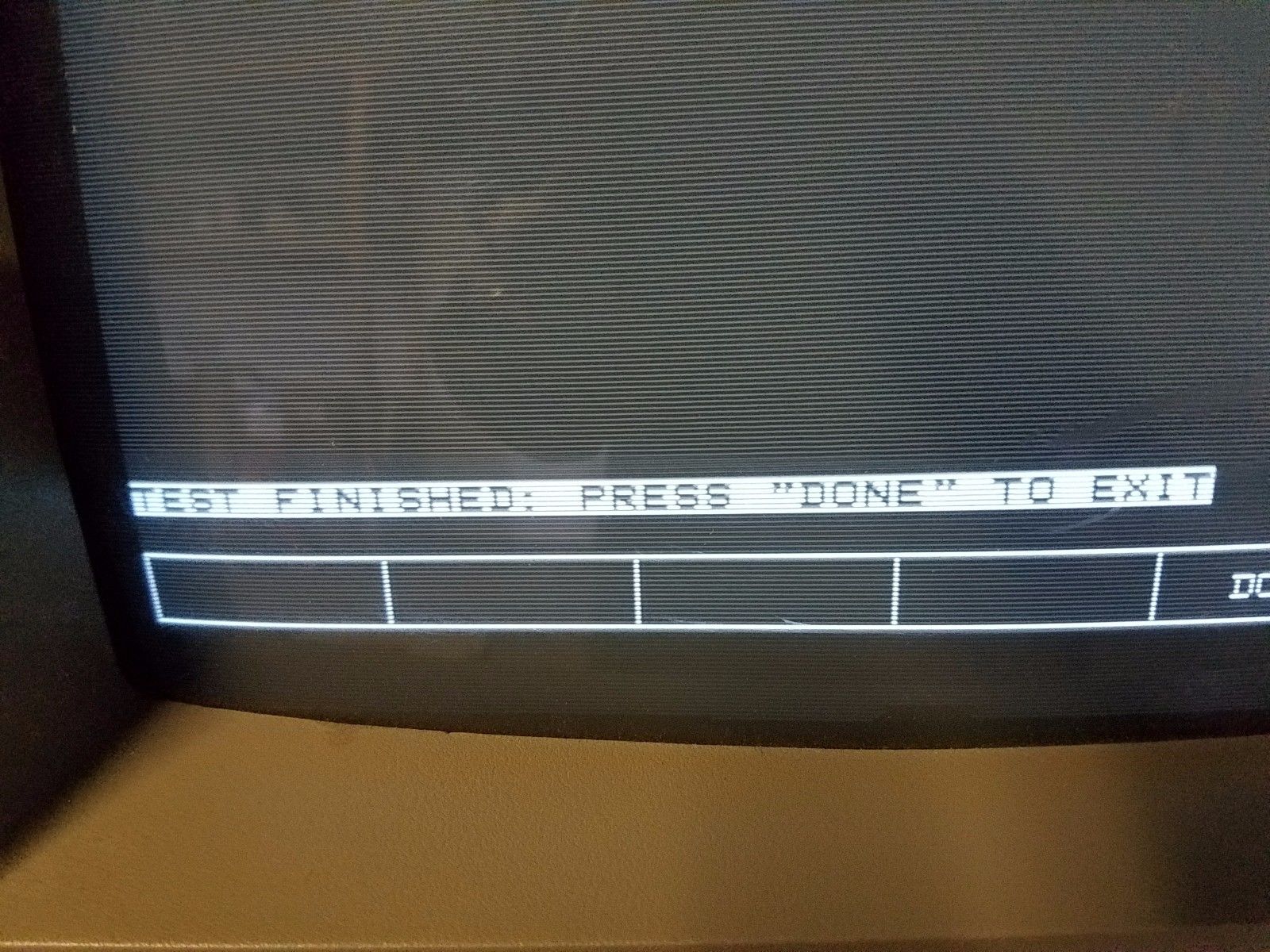 a television screen with a message on it