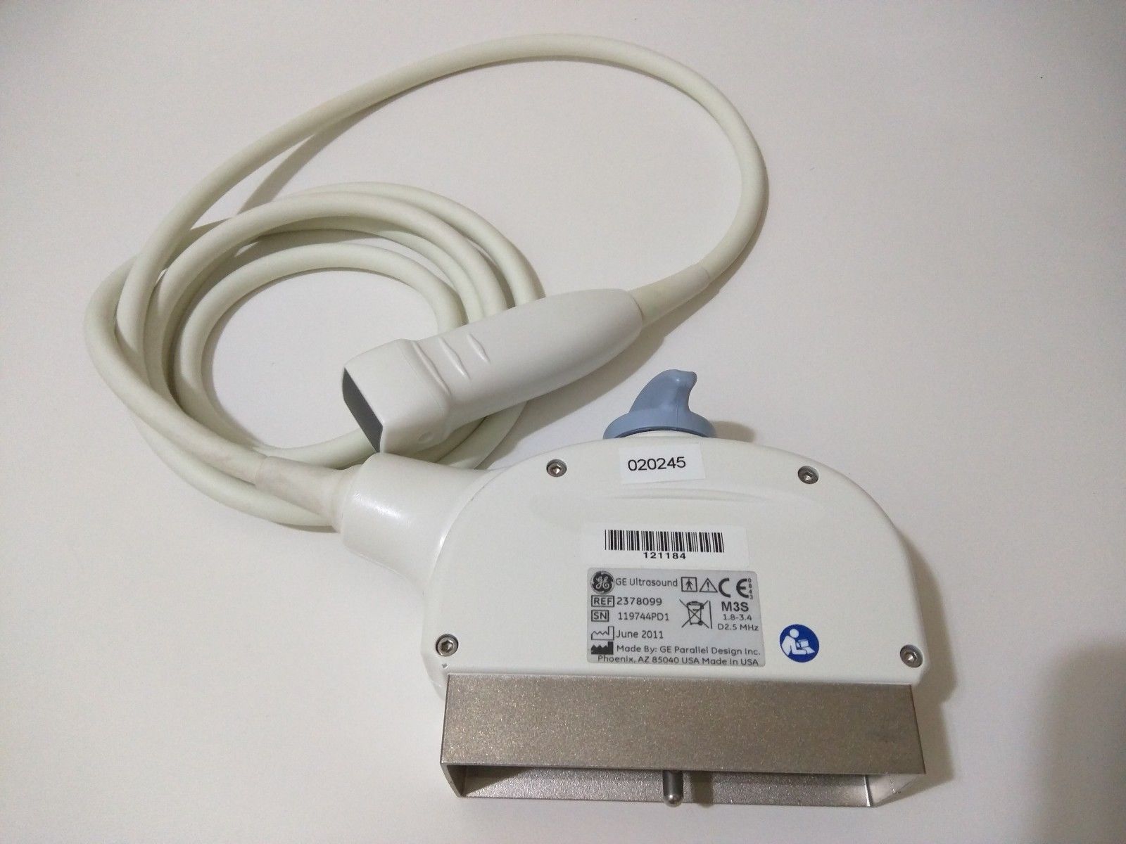 GE M3S PHASED ARRAY TRANSDUCER PROBE DOM 2011 DIAGNOSTIC ULTRASOUND MACHINES FOR SALE